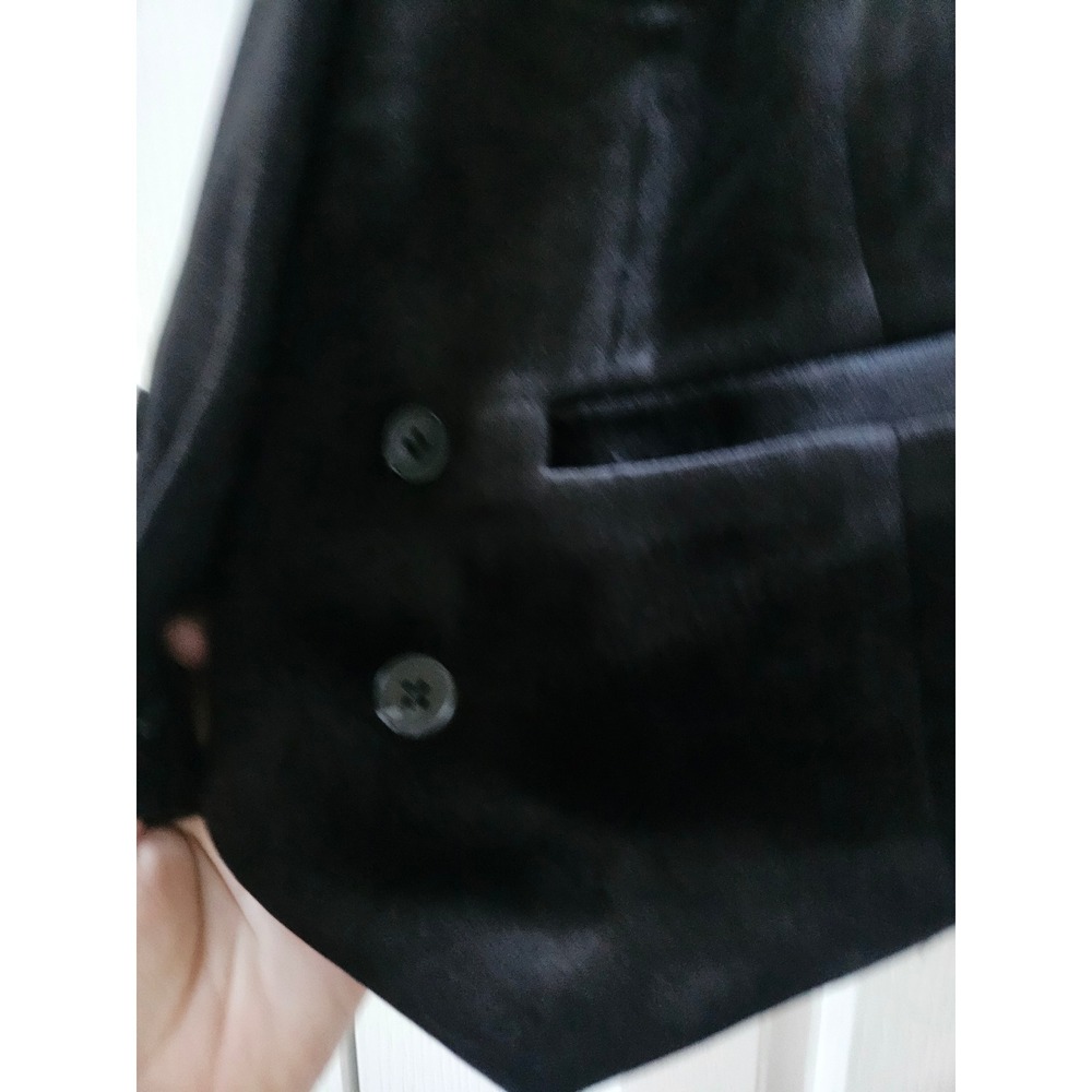 Black Velvet Halter Neck Vest Double Breasted Evening Waistcoat Tuxedo Style